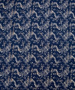 Music Black   Gold Novelty Metallic Cotton Fabric