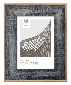 5 x 7 Distressed Navy Tabletop Picture Frame by Place   Time
