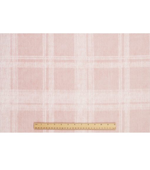 Pink Plaid Luxe Fleece Fabric - Image 4