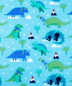 Winter Dinosaurs Anti Pill Fleece Fabric