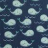 Tiny Happy Whales Blizzard Fleece Fabric