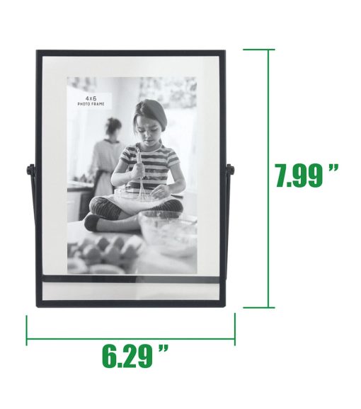 4 x 6 Black Floating Easel Tabletop Picture Frame - Image 6