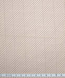 Brown V Print on Cream Cotton Fabric by Keepsake Calico