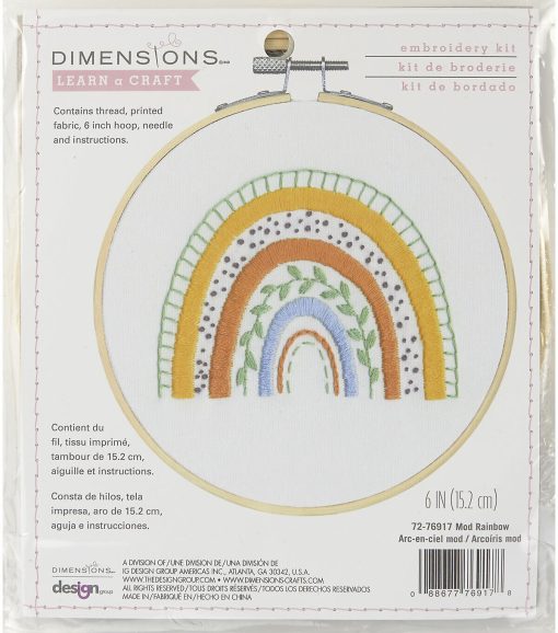 Dimensions Rainbow Embroidery Kit 6  Hoop