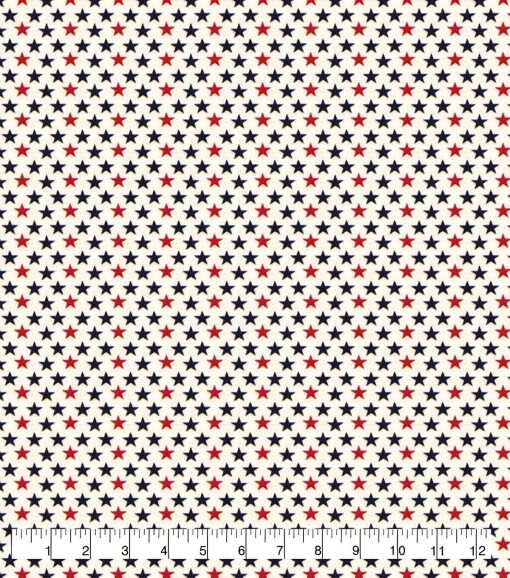 Tiny Red Blue Stars Super Snuggle Flannel Fabric - Image 2