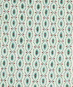 Green   White Foulard Heather Luxe Fleece Fabric