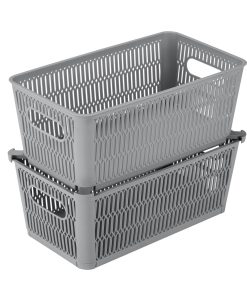 Simplify 15lbs Slide 2 Stack It Storage Baskets 2pk