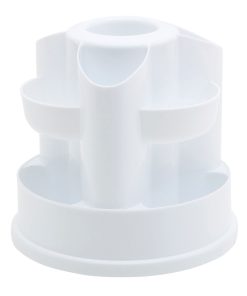 8 x 8 White Rotating Desktop Organizer - 1