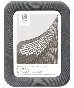 5 x 7 Black Rounded Sandstone Tabletop Picture Frame by Place   Time