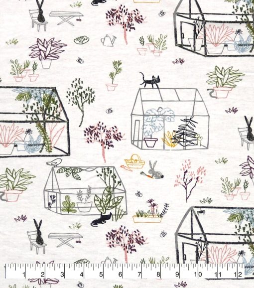 Greenhouse Sketch Super Snuggle Flannel Fabric - Image 2