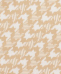 Brown Diagonal Houndstooth Blizzard Fleece Fabric