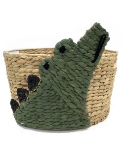 16 Crocodile Water Hyacinth Woven Basket by Place   Time