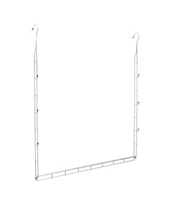 Organize It All 30 x 33 Silver 2 Tier Adjustable Closet Rod