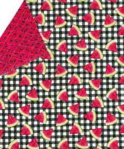 Fabric Traditions Red Watermelon Double Faced Quilted Cotton Fabric