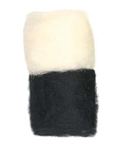 Feltworks 3.17oz Black   White Bulk Needle Felting Wool Roving