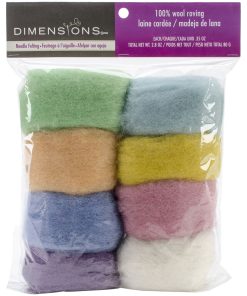 Dimenions 2.8oz Feltworks Pastel Wool Roving Value Pack