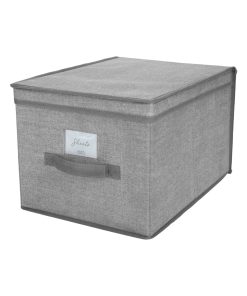 Simplify 12 x 16 Heather Gray Storage Box