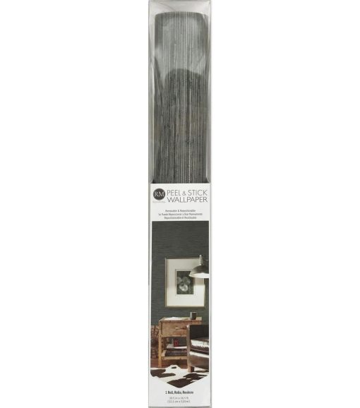 RoomMates Wallpaper Grey Grasscloth - Image 9