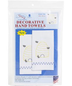 Jack Dempsey 17 x 28 Beehive Stamped Decorative Hand Towels 2pk