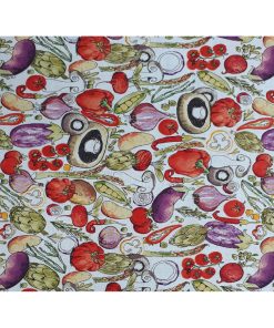 Packed Watercolor Veggies Novelty Cotton Fabric