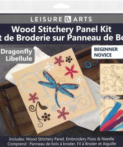 Leisure Arts 10 Dragon Fly Panel Wood Stitching Kit