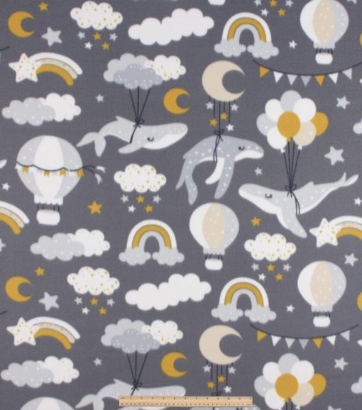 Baby Whale Blizzard Prints Fleece Fabric - Image 2
