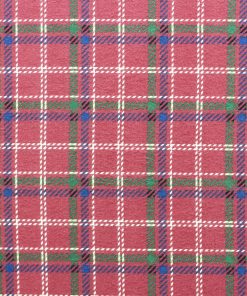 Dotted Plaid on Red Super Snuggle Christmas Flannel Fabric