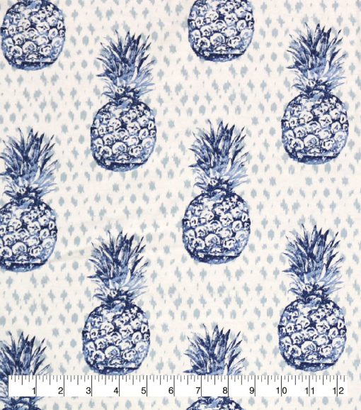 Pineapple Blue Super Snuggle Flannel Fabric - Image 2