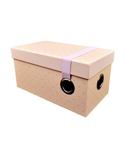 9 Dots on Orange Rectangle Box With Elastic Strap by Hudson 43