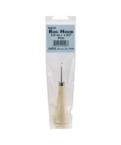 Lacis 2mmx1.25  Steel Primitive Rug Hook with Wood Handle
