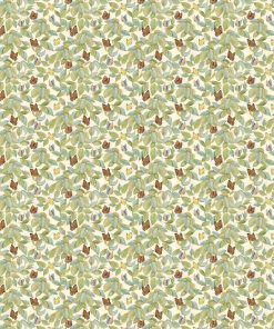 Susan Winget Camellias and Orange Butterflies Premium Cotton Fabric