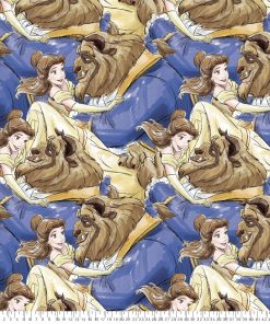 Beauty And The Beast Packed Fleece Fabric