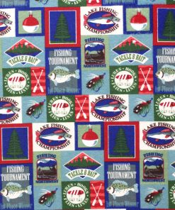 Fishing Patch Super Snuggle Flannel Fabric