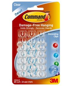 Command 44ct Clear Decorating Clips   Strips - 1