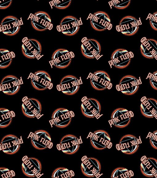 Pink Floyd Black Tossed Cotton Fabric - Image 2