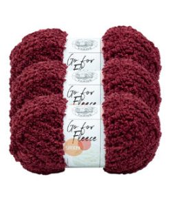 Lion Brand Go For Fleece 184yds Jumbo Polyester Yarn 3 Bundle