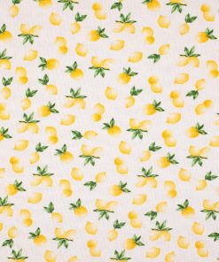 Novelty Cotton Fabric Lemons on Beige