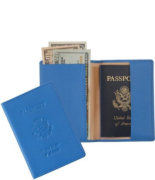 RFID Blocking Black Lettered Passport Case - Image 4