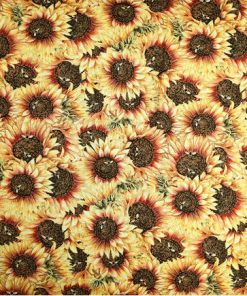 108 Yellow Sunflower Premium Cotton Fabric