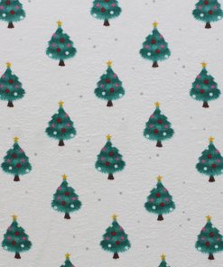 Trees   Dots on White Super Snuggle Christmas Flannel Fabric