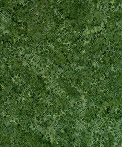 Olive Green Swirls Batik Cotton Fabric