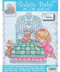 Tobin 36 x 43 Girl Bedtime Prayer Stamped Cross Stitch Kit