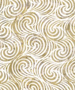 Brown Swirls Batik Cotton Fabric