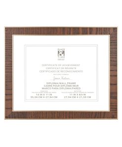 8.5 x 11 Espresso Certificate   Document Frame by Place   Time