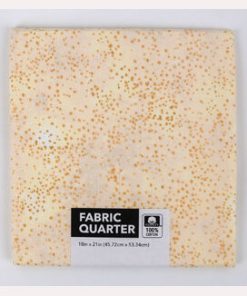 18 x 20 on Cream Metallic Cotton Fabric Quarter 1pc by Keepsake Calico