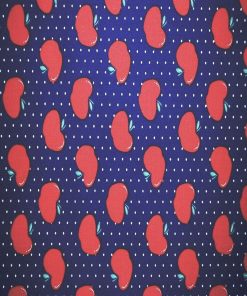 Red Apples on Navy Quilt Cotton Fabric by Quilter s Showcase