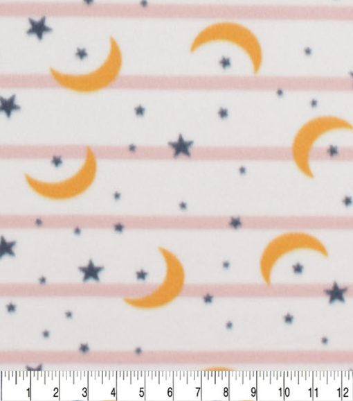Moon and Stars Blizzard Fleece Fabric - Image 2