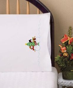 Design Works 30 x 20 Snow Couple Pillowcase Embroidery Kit 2pk