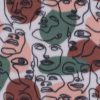 Abstract Faces Blizzard Fleece Fabric