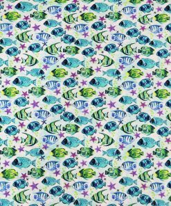 Super Snuggle Bright Ocean Fish Flannel Fabric